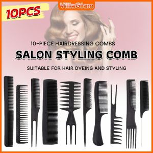 Styling Comb Black Professional Salon Hair Styling hair dye Barbers Brush Combs 10 Pcs Set