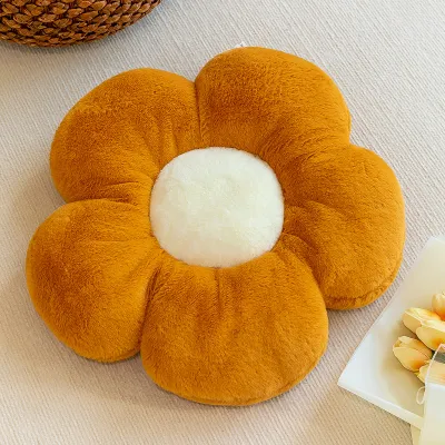 QIAOSHANG | Gối Lót Sofa Giường Phong Cách Ins Hoa Hướng Dương Trắng