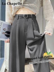 La Chapelle | Elegant Gray Trousers Flared Leg