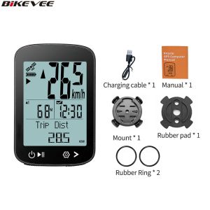 Máy Tính Xe Đạp Không Dây GPS Nhẹ 8 Ngôn Ngữ Chống Nước Đo Tốc Độ Đo Quãng Đường Đồng Hồ Bấm Giờ Thiết Bị Theo Dõi Với Đèn Nền Tự Động