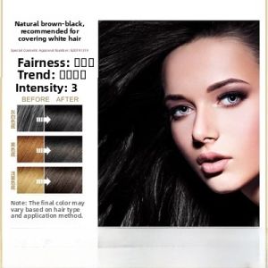 Green Leaf Love Life Shulfa Colorful Hair Dyeing Cream Plant-Based Foam Hair Coloring Paste Black Wash Long-lasting Cover White Hair