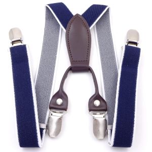 K-style Child Suspender Clip Four-Clip Childrens Pants Strap Baby Suspenders Mens and Womens Chilren Waistcoat Elastic Suspender Clip