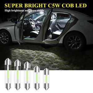 4/10pcs C5W LED Bulbs License Plate COB Chip Canbus Car Interior Reading Light 31 36 39 41mm Dome Door Light DC12V No Error