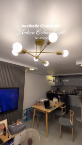 Chandelier Ceiling Lights Modern Sputnik Chandelier Light Modern design Nordic Personality Ceiling Light Fixture E27 Bulb Adjustable Geometric Chandelier Pendant Ceiling Lamp for Living Room Dining room