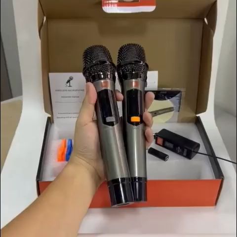 NEW JBL 50S Wireless 2 set Microphone with Built In Rechargeable Battery For Karaoke Professional UHF Type -C