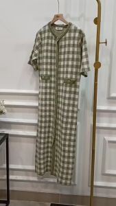 MKY CLOTHING MIDI DRESS RAJUT MOTIF KOTAK-KOTAK
