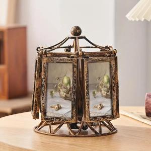 4/5 Inch Wedding Picture Frame Vintage Decoration Home Photo Frame Ornaments Living Room Desk Office Windmill Carousel Frames