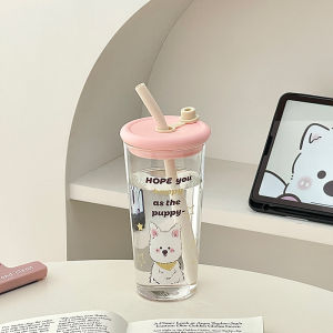 Cốc Dung Lượng Lớn Chống Nhiệt Cute Có Nắp