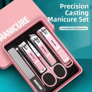 Anti-Splash Stainless Steel Nail Clippers Set