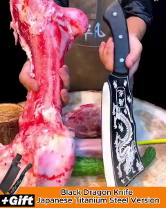 【Free knife cover】Black Dragon Knife Heavy Duty Japanese Steel Knife Set Kitchenn Knife Japan Original Japanese Knife Super Sharp Cooking Knives Japanese Kitchen Knife Japan Knife kitchen forged thickening bone-cutting cooking knives meat knife set