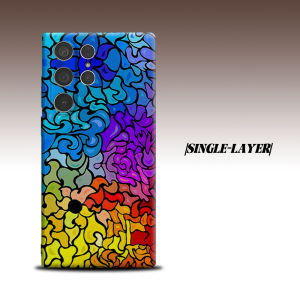Rainbow Stained Glass Flower For Samsung Galaxy S26 S25 S24 A56 A36 Dual Layer Luxury Fashion Full Lens Protective Case