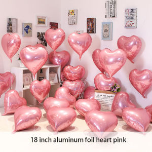 10PCS 18 Inches Large Foil Red Heart Shaped Balloons for Valentines Day Wedding Shower Anniversary Engagement Decoration