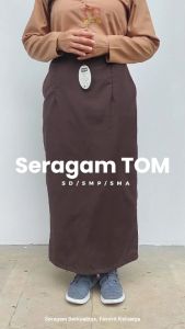 Seragam TOM - Rok Span Pramuka Penegak | Pembina Belah Belakang Panjang Coklat