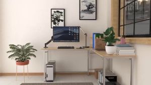 KAMPEON Monitor stand dual monitor mount for desk monitor riser portable monitor arm desk mount monitor table riser