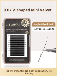 Natural Thickened V-Shape Small Fluffy Flower Eyelash Extensions 0.07 Thick Y-Shape for Beauty Salon Easy to Use Artificial Fiber