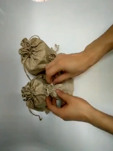 Packing Pouches Jute Bag with Drawstring Burlap Linen Drawstring for Jewelry Candy Gifts and Wedding