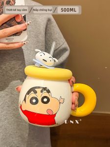 Tách Sứ Dễ Thương Chủ Đề Shinchan Có Nắp