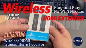 60M Wireless HDMI Extender 1080P Video Transmitter and Receiver Screen Mirror Adapter