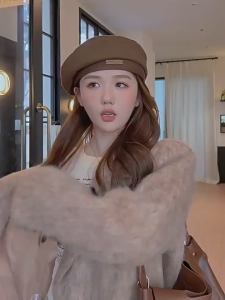 Painter Hat Light Luxury Retro Beret Artist Style Solid Color Woolen Hats Berets Hat For Women