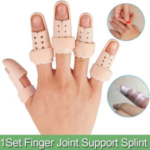 1PC Finger Splint Hammer Finger Support Finger Clamp Bracket Plastic Finger Support Protector Adjustable Finger Bracket for Basketball Finger Joint Protection Finger Tendon Fracture Rehabilitation Protective Sleeve