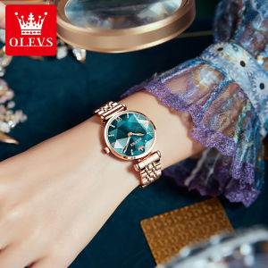 OLEVS Watch Set for Women Orignal Waterproof Elegant Korean Diamonds Dial Style Stainless Steel with Bracelet Necklace and Box