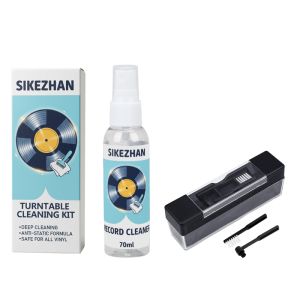 Vinyl Record Care Kit: LP Cleaner + Cleaning Brush & Stylus Brush Anti‑Static Deep Clean Grooves Reduce Pops No Residue