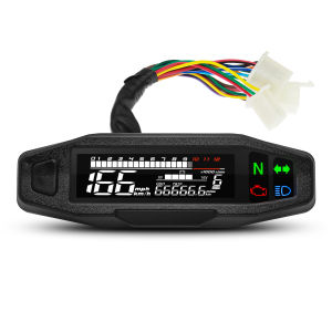 RYSJM | Universal 12V Motorcycle Digital Speedometer Digital Dash Meter LCD RPM Tachometer Oil Level Voltage Display Motorcycle Accessor