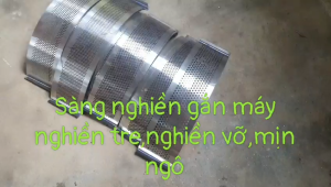 Sàng nghiền mịn ngô 1ly gắn máy nghiền trenghiền ngô