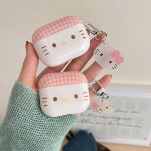 Lovely HelloKitty Pendant Wireless Bluetooth Earphone Protection Case Compatible with Airpods 1 2 3 Pro Pro2 AirPods3 Dirt Resistant IMD Headset Casing