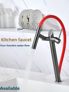 BANGPU | Full Copper Magnetic Black Pull-Out Kitchen Faucet