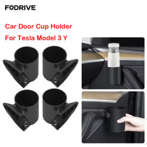 2/4pcs For Tesla Model 3 Y Car Door Cup Holder Cup Storage Box Rack Door Mount Drink Rank Water Bottle Stand Auto Accessories