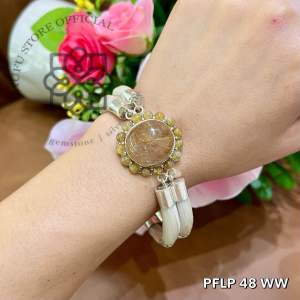 🔥กำไลมงคล อัญมณีพลอยแท้เสริมบารมี ไหมทอง พลอยแท้ เครื่องประดับคัดเกรด มีเพียงชิ้นเดียว AUFU STORE