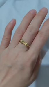 CINCIN WANITA ASLI TITANIUM WARNA GOLD / AKSESORIS  WANITA ASLI TITANIUM / PERHIASAN FASHION ASLI TITANIUM ♥ GIRLIE ACC ♥