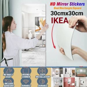 (Kalau Pecah Boleh Ganti)Mirror IKEA Lots For Wall Decor 30cmx30cm Cermin Ikea Hiasan