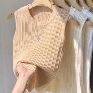 DVDK | French Knit Ribbed Sleeveless Tank Top Slim Fit 2026 New