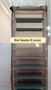 RAK SEPATU SUSUN PORTABLE RAK Sepatu rak sepatu 9 susun 10 tingkat