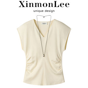 Sweet Yellow Short Sleeve T-Shirt Slim Fit Short Length Sleeveless Korean Style Top for Young Women Summer Fashion Commute