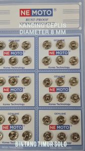 Benik Ceplis Nemoto / Kancing Ceplis Nemoto Hitam Dan Silver - Hitam