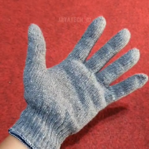 Sarung Tangan Benang Rajut Abu-Abu (1 Pasang) Kain Rajut Benang 8 Tebal - Kerja Proyek Murah Rajut Tebal Safety