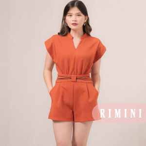 RIMINI - Jumpsuit Mini Wanita Casual Kekinian Free Belt Size Xs-XL - Meici Romper 85881