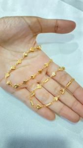 Noinacc Gelang Anak Rantai / Jurai Love Berjarak Perhiasan Lapis Emas Gelang Tangan