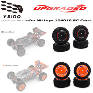 1/12 RC Car Front Rear Wheels Rubber Tires Non-slip and Wear-resistant Tires for Remote Control WLtoys 124010 Car Upgrade Parts