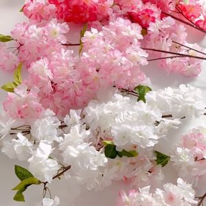 100cm Bunga Sakura Buatan Berkualitas Tinggi Dekorasi Kamar Bunga Persik Palsu Sakura Dekorasi Pernikahan