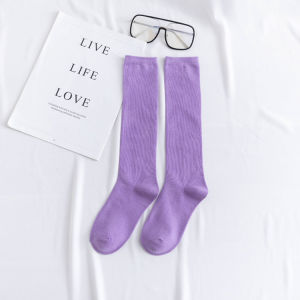 🚀 (ได้รับ 2-3 วัน) 🚀จัดส่งจากประเทศไทย~ถุงเท้ายาวถึงเข่าสไตล์เกาหลีสีลูกกวาดถุงเท้าผู้หญิงสไตล์วิทยาลัย