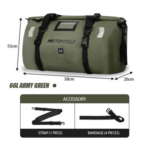 Túi Đuôi Xe Máy Chống Thấm Nước Dung Tích Cao Du Lịch Khô Hành Lý Cuộn Gói Túi 20L/40L/66L Xe Máy Ghế Ba Lô Ngoài Trời