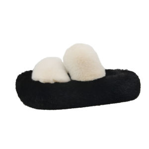 K-style Fluffy Slippers Womens Outwear Fall and Winter Imitation Rabbit Fur Korean Style Slippers Home Non-Slip Heattech Confinement Best Selling