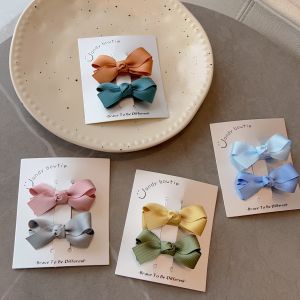 Handmade Candy Hair Clips Twist Knot Butterfly Knot Childrens Hair Clips Small Full Wrap Fabric Edge Clips Girls Accessories