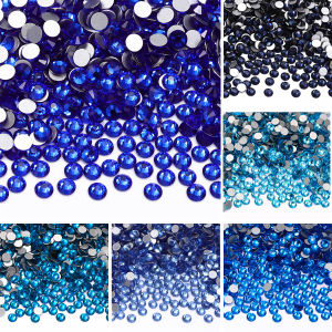 SS3-SS60 AAAAA Sapphire Non Hotfix Glass Rhinestone Flatback Glitter For Nail Art DIY Accessories Crafts Decoration