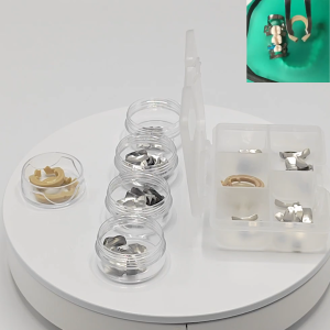 Dental Sectional Matrix Kit with Molded Sheets Metal Bands Clamping Rings F1 Douban Set Teeth Restoration Forming Tools