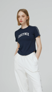 XEXYMIX Piping Color Block Short Sleeve Atasan Olahraga Wanita - XFK2TS1102